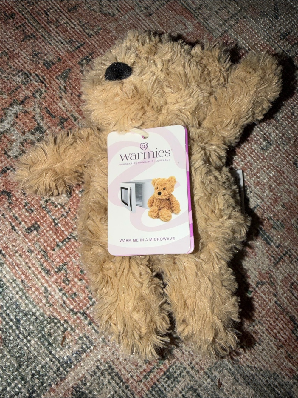 Warmies Brown Curly Bear - Plush Microwavable NWT Mini 7” - Picture 4 of 8